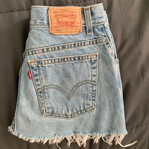 RENEWAL LEVI’S DENIM MINI SKIRT
